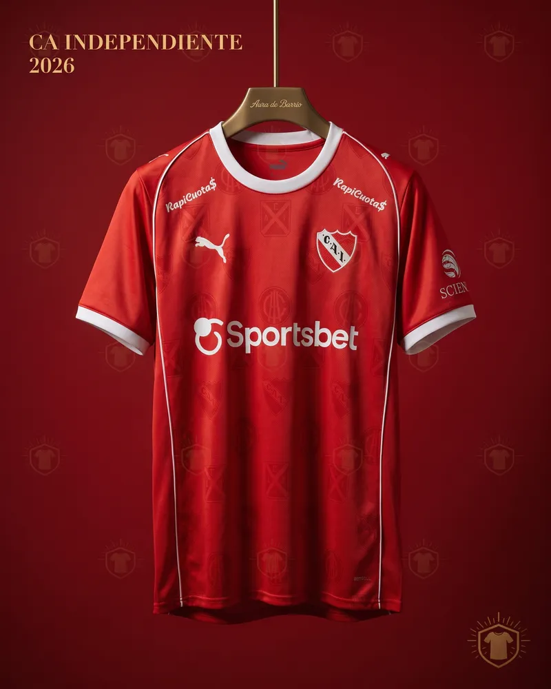 Camiseta local 2025–26 de CA Independiente (recreación)
