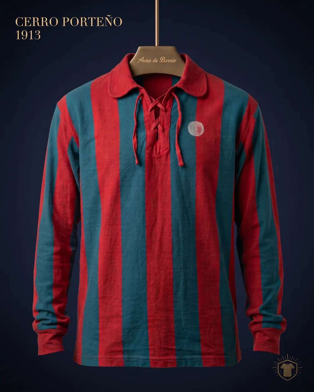 Camiseta local 1913 de Club Cerro Porteño (recreación)