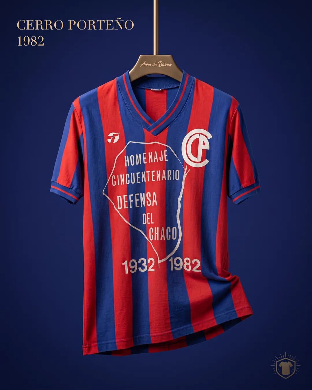 Camiseta local 1982 de Cerro Porteño (recreación)