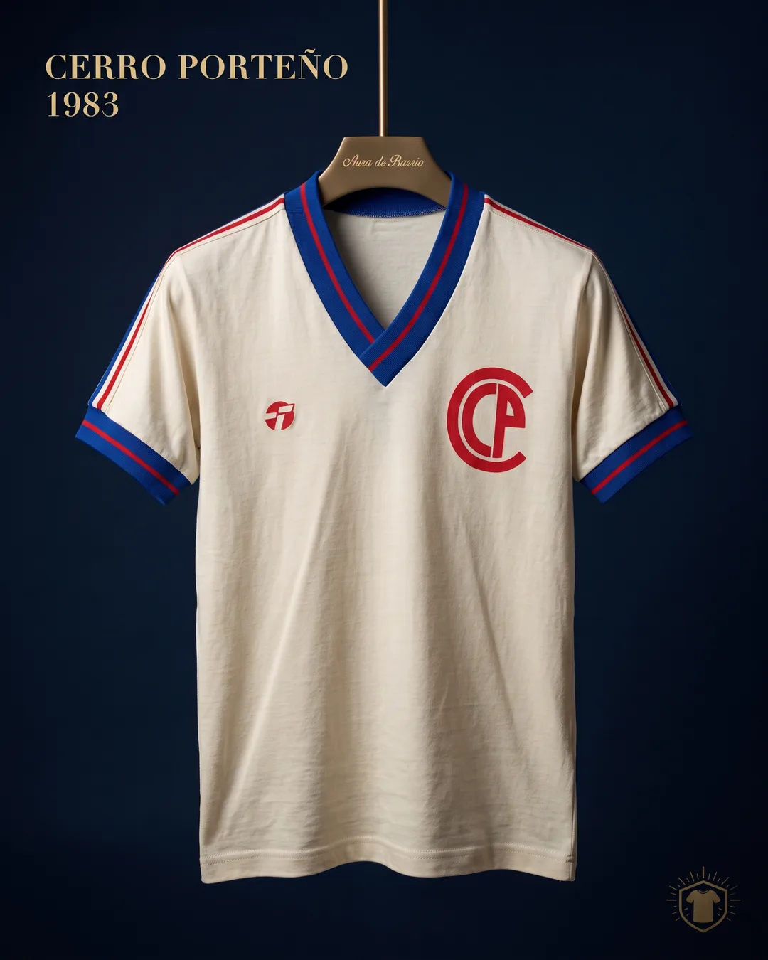 Camiseta visitante 1983 de Club Cerro Porteño (recreación)