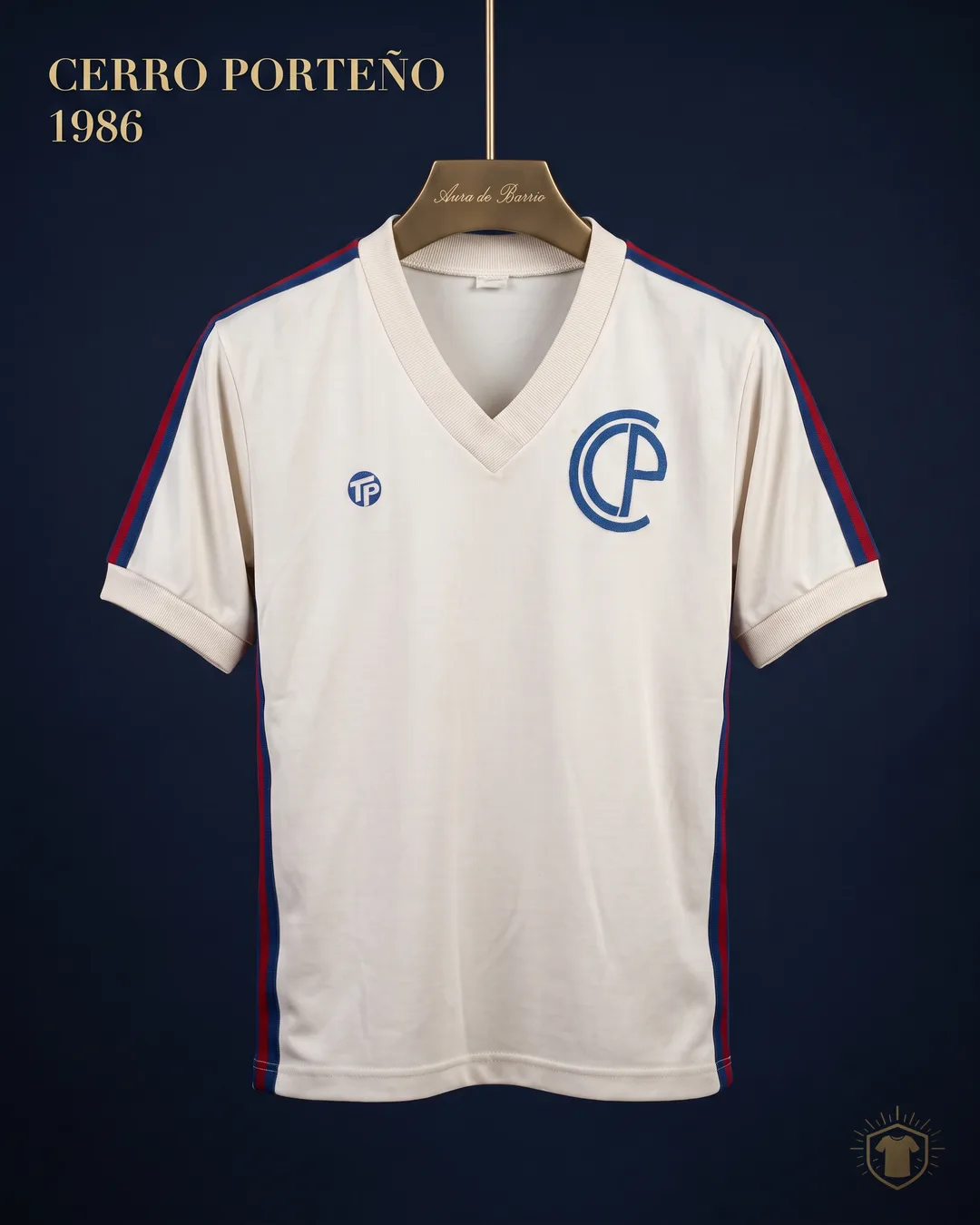 Camiseta visitante 1986 de Club Cerro Porteño (recreación)