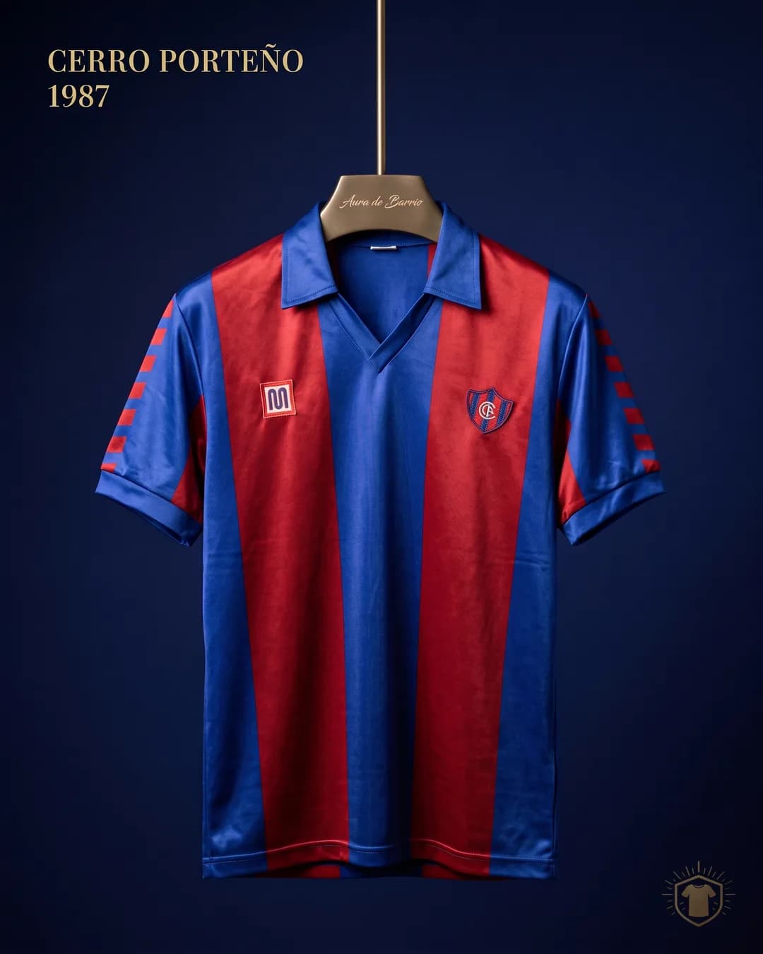 Camiseta local 1987 de Club Cerro Porteño (recreación)