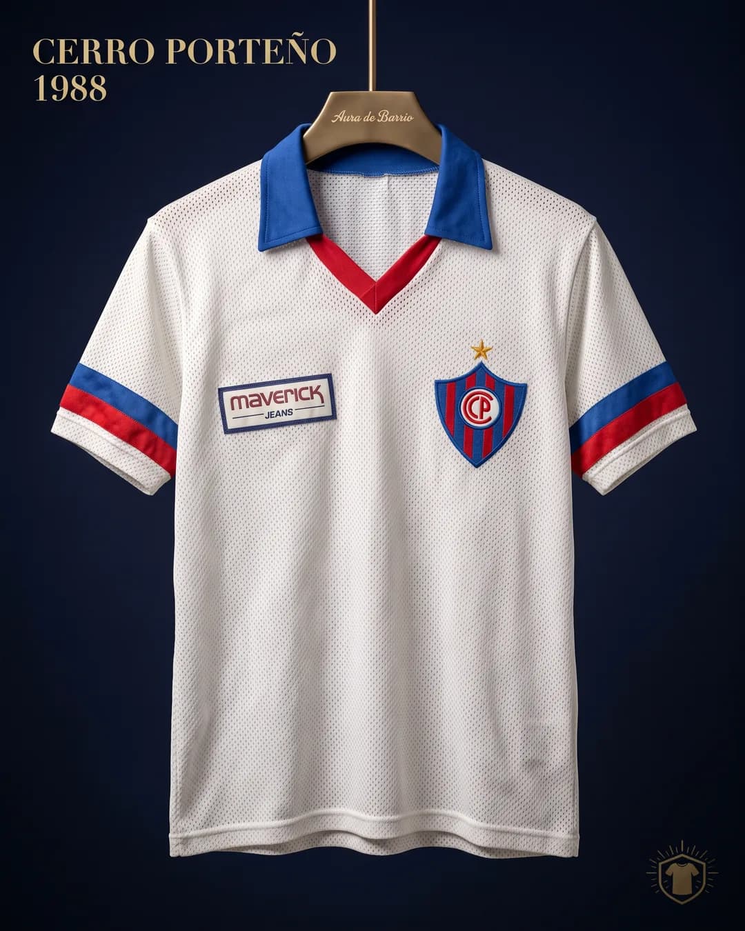 Camiseta visitante 1988 de Club Cerro Porteño (recreación)