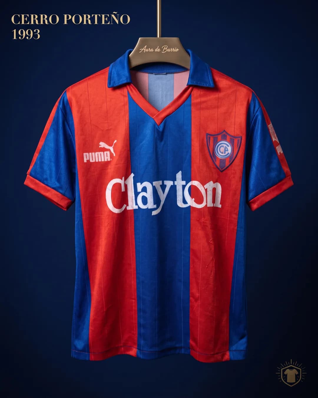 Camiseta local 1993 de Club Cerro Porteño (recreación)