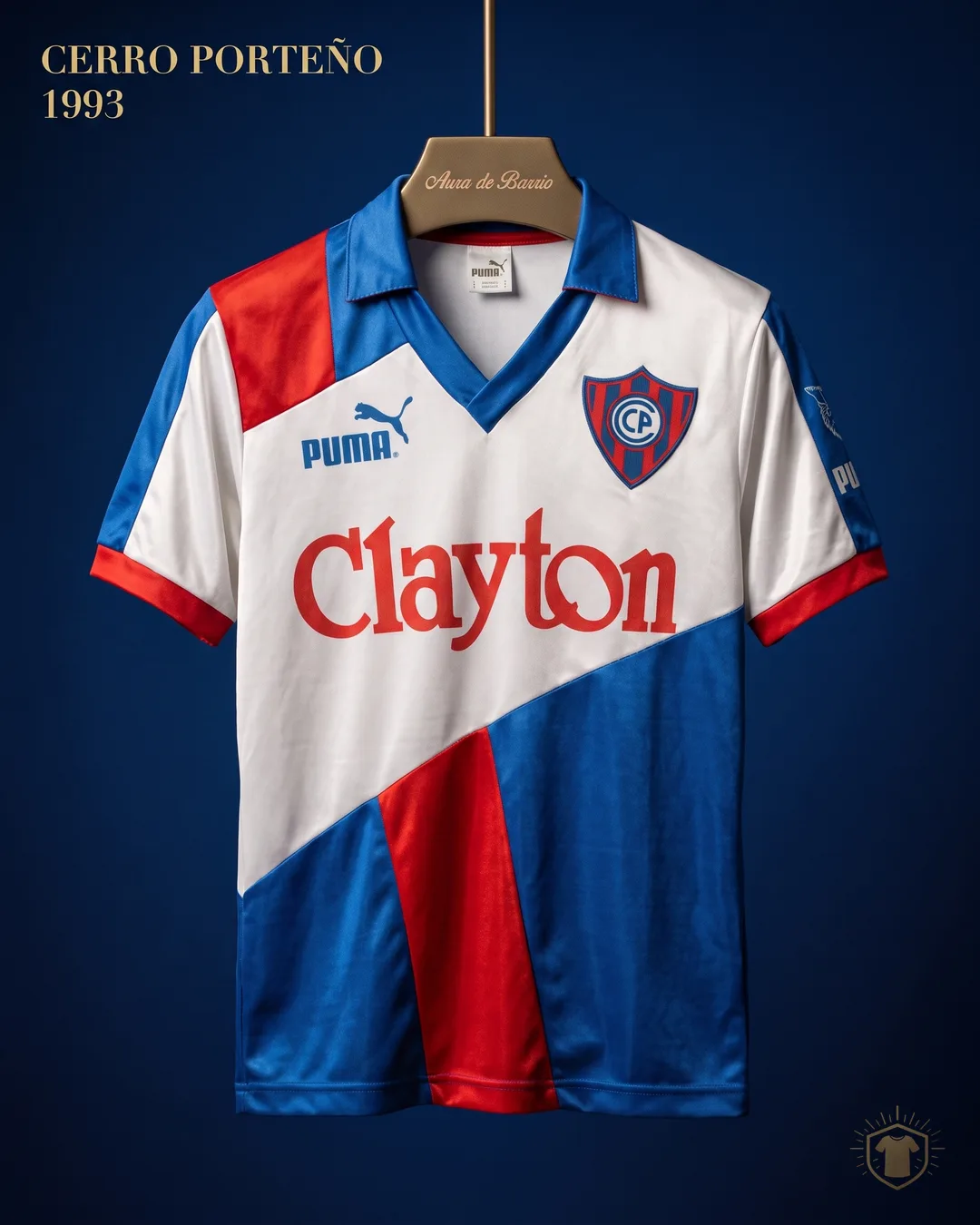 Camiseta visitante 1993 de Club Cerro Porteño (recreación)