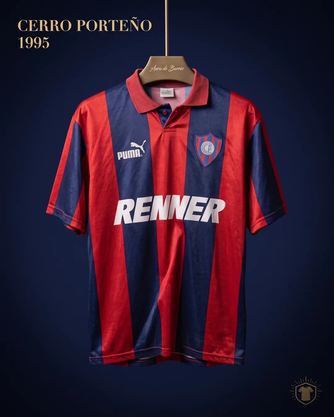 Camiseta local 1995 de Club Cerro Porteño (recreación)