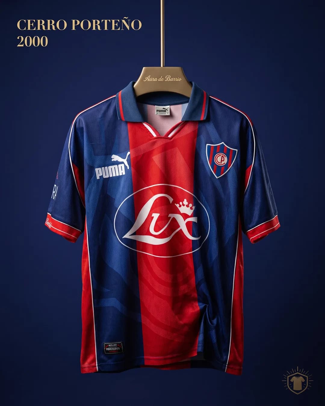 Camiseta local 2000 de Club Cerro Porteño (recreación)