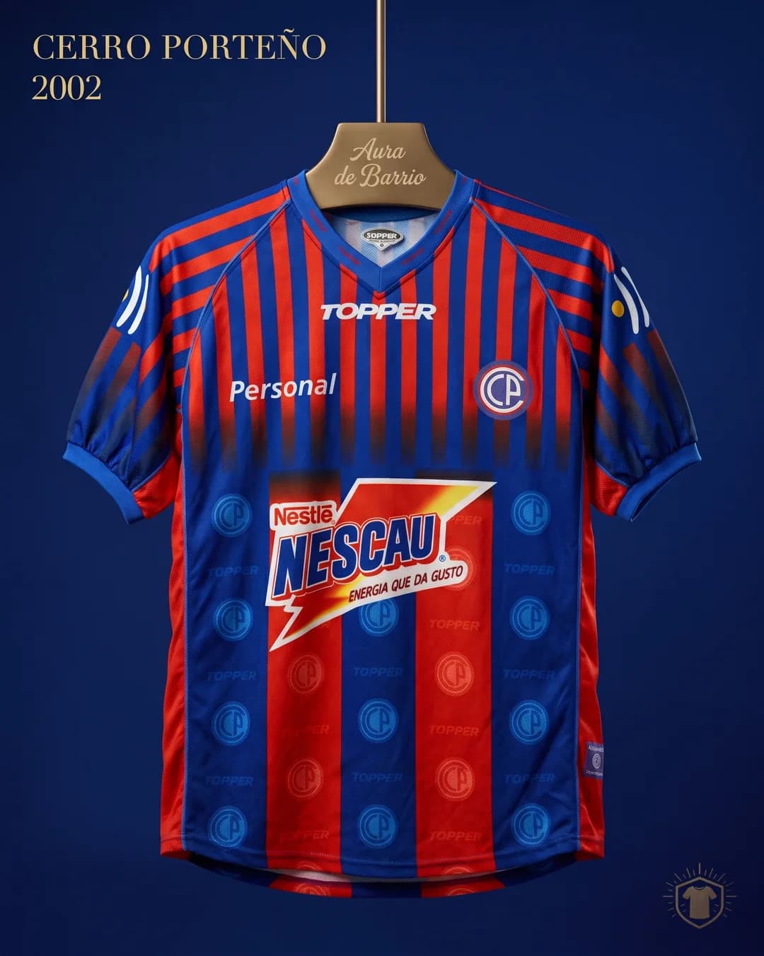 Camiseta local 2002 de Club Cerro Porteño (recreación)