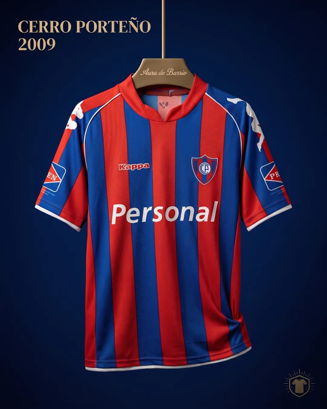 Camiseta local 2009 de Club Cerro Porteño (recreación)