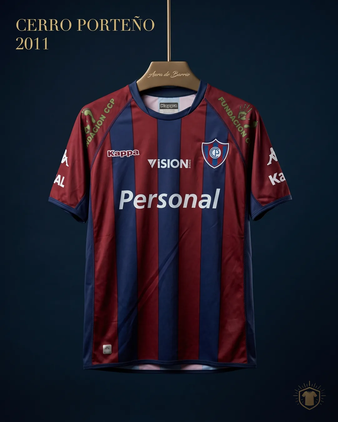 Camiseta local 2011 de Club Cerro Porteño (recreación)