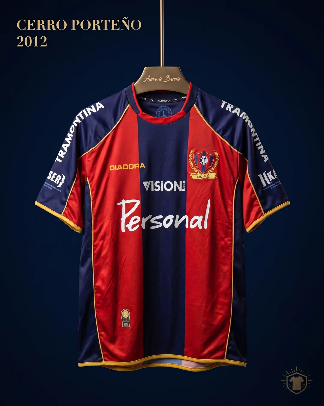 Camiseta local 2012 de Club Cerro Porteño (recreación)
