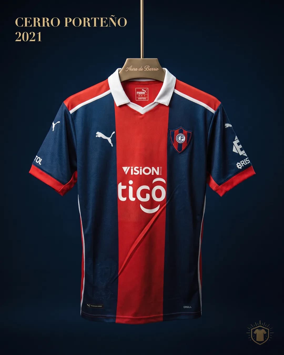 Camiseta local 2021 de Club Cerro Porteño (recreación)