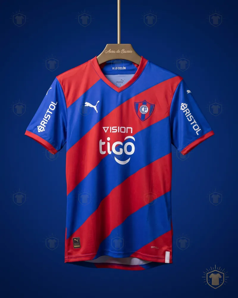 Trikot Heim 2023 von Club Cerro Porteño (Nachbildung)