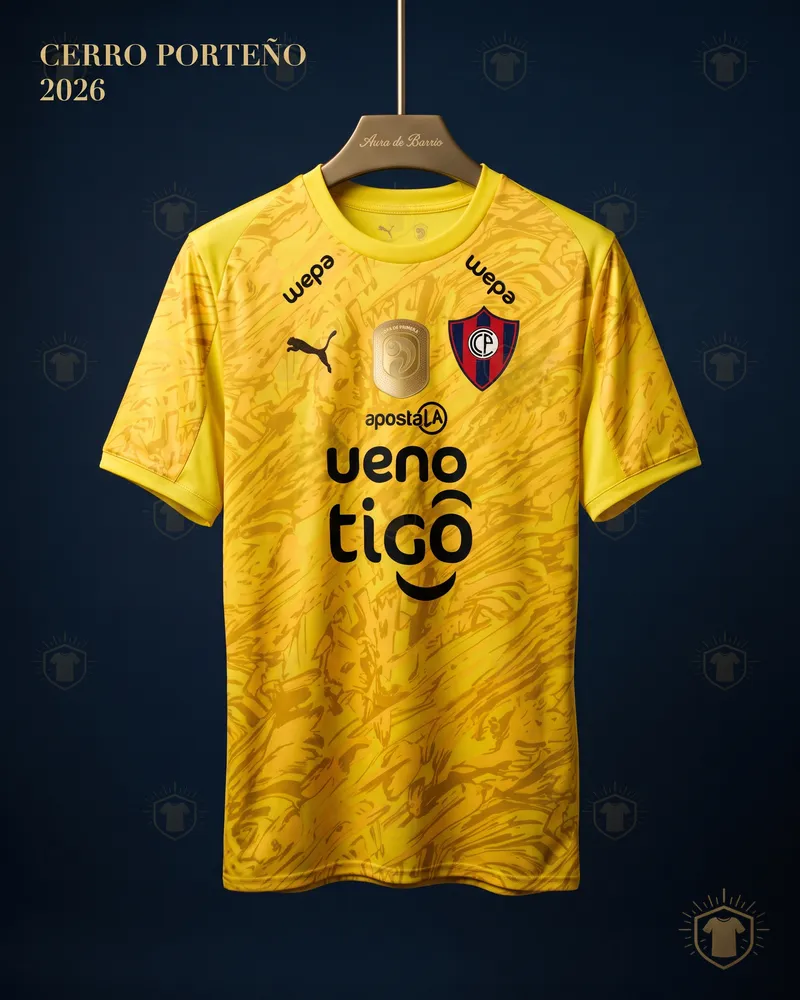 Trikot Torwart 2026 von Club Cerro Porteño (Nachbildung)
