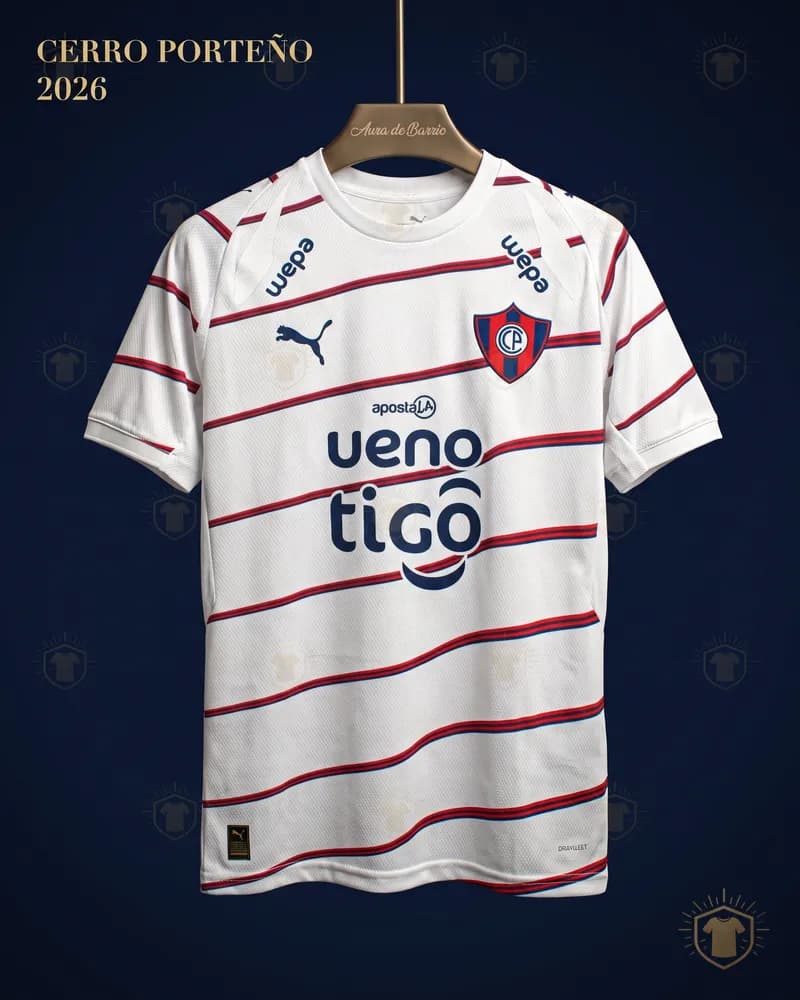 Trikot Auswärts 2026 von Club Cerro Porteño (Nachbildung)