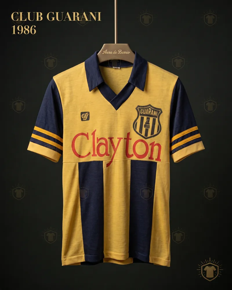 Camiseta local 1986 de Club Guarani (recreación)