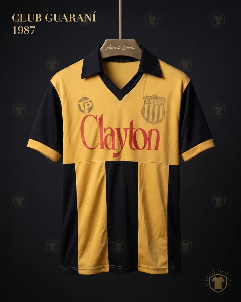 Camiseta local 1987 de Club Guarani (recreación)