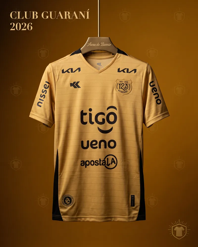 Camiseta aniversario 2026 de Club Guaraní (recreación)