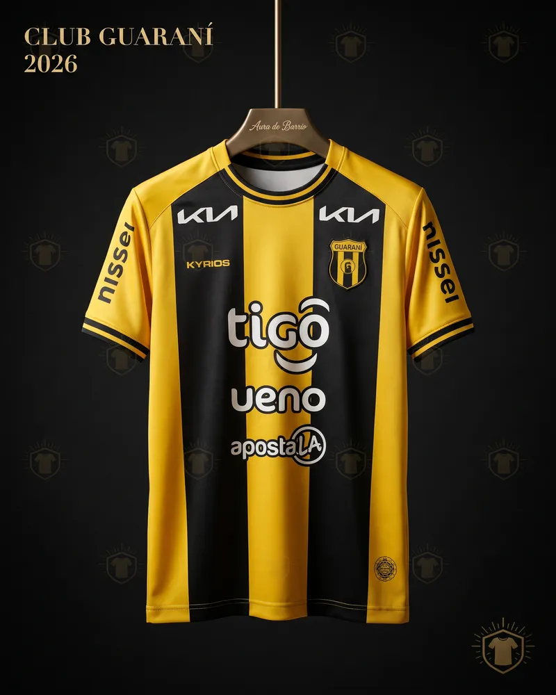 Camiseta local 2026 de Club Guarani (recreación)