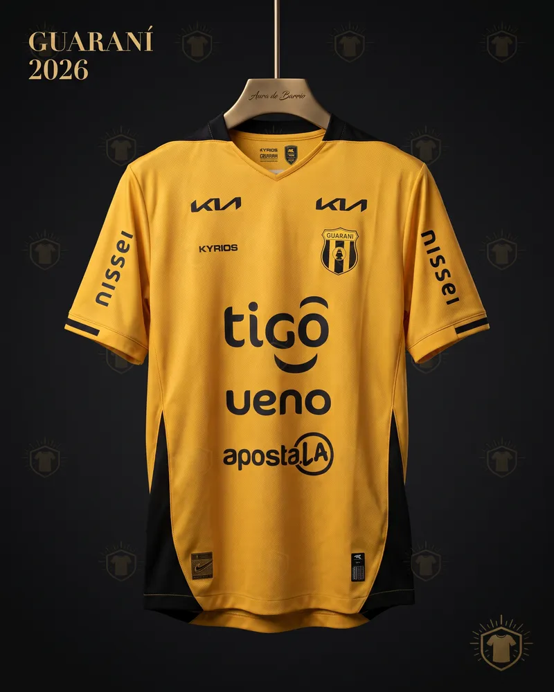 Camiseta tercera 2026 de Club Guaraní (recreación)