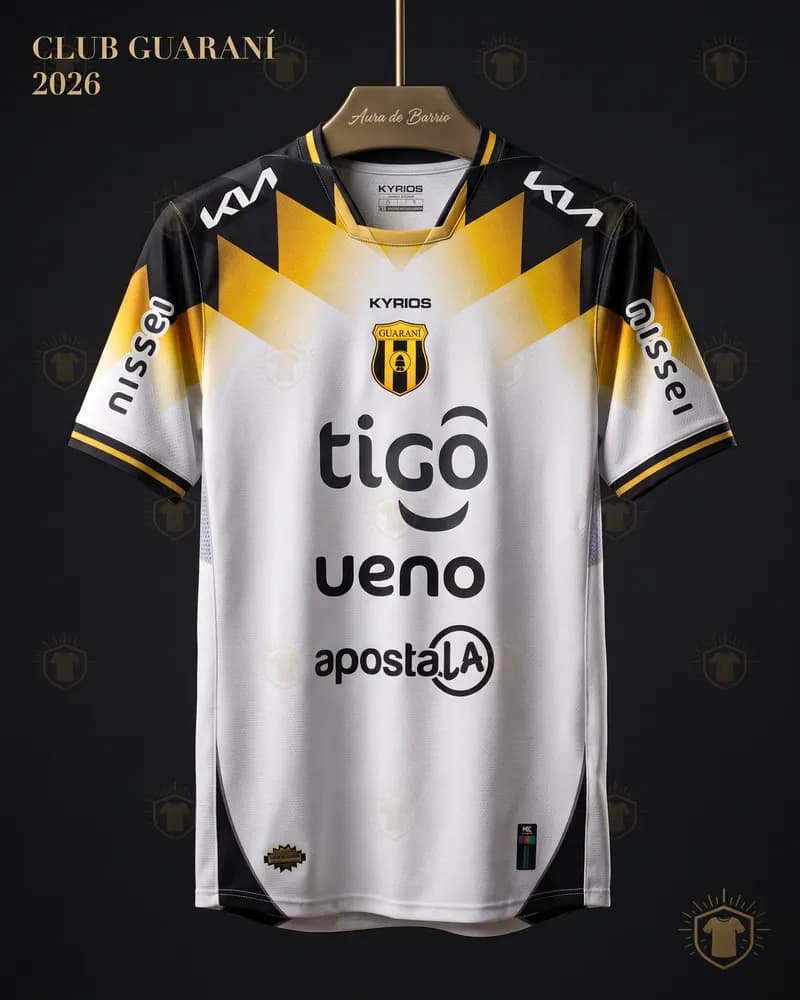 Camiseta visitante 2026 de Club Guaraní (recreación)