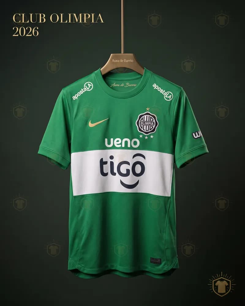 Camiseta tercera 2026 de Club Olimpia (recreación)