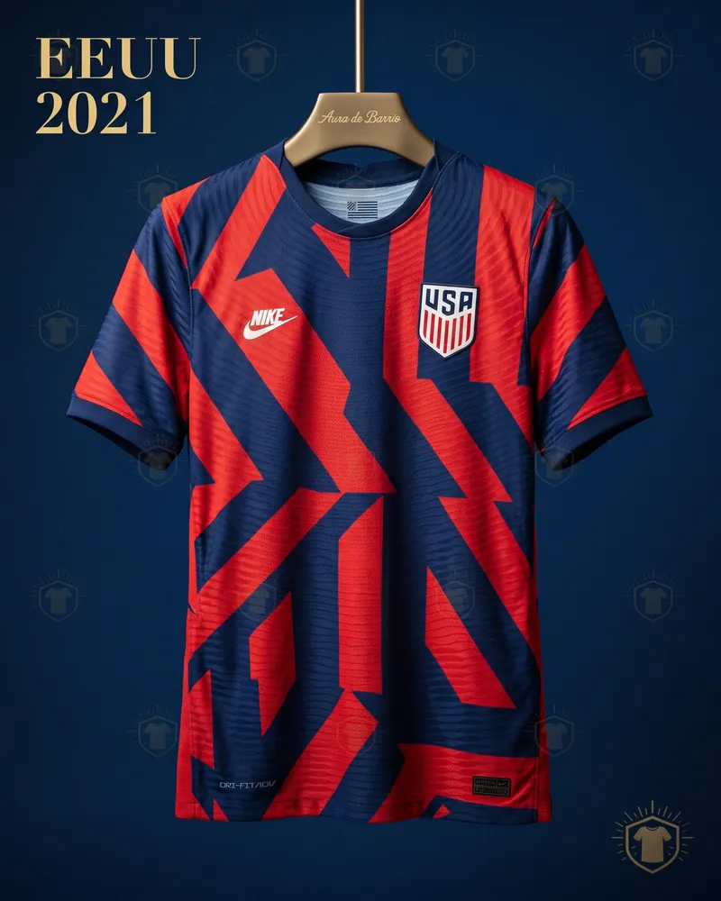 Camiseta visitante 2021 de Estados Unidos (recreación)