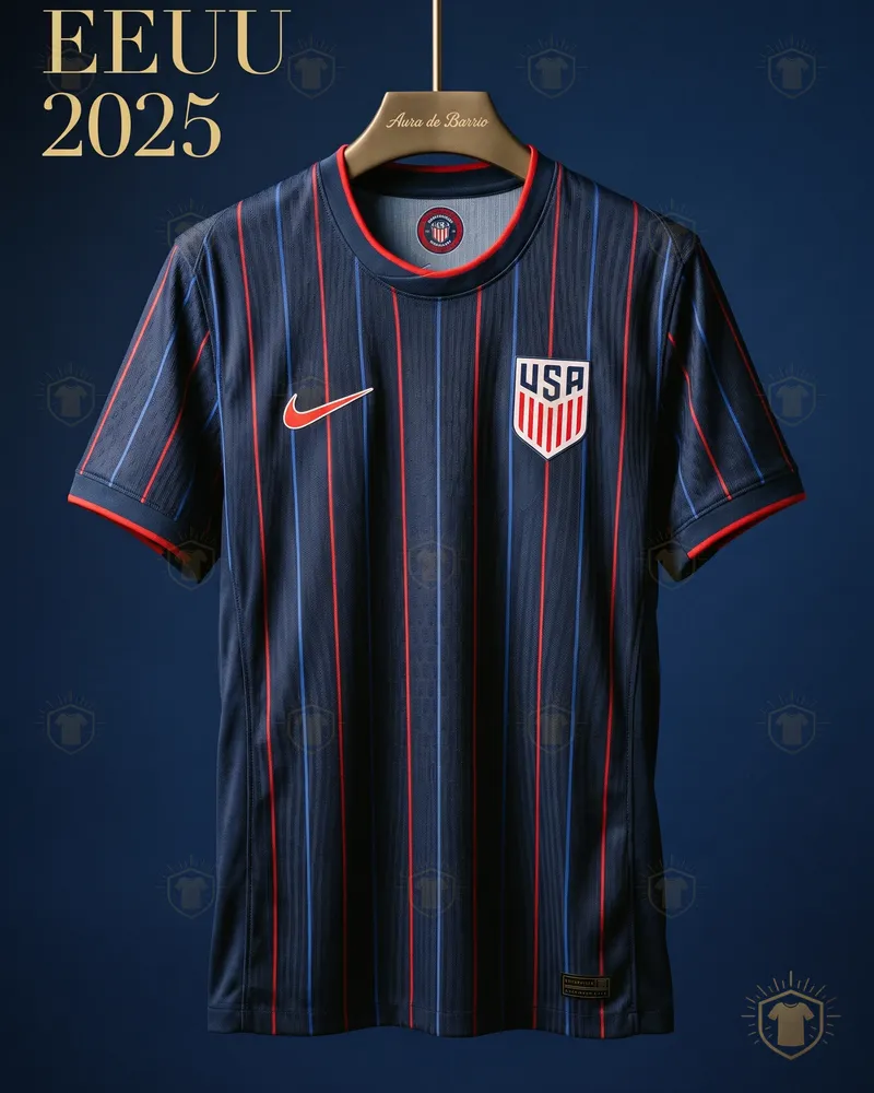 Camiseta visitante 2025 de Estados Unidos (recreación)