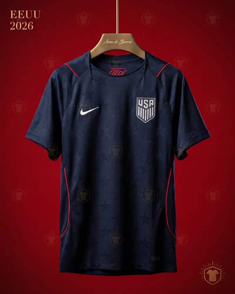 Camiseta visitante 2026 de Estados Unidos (recreación)