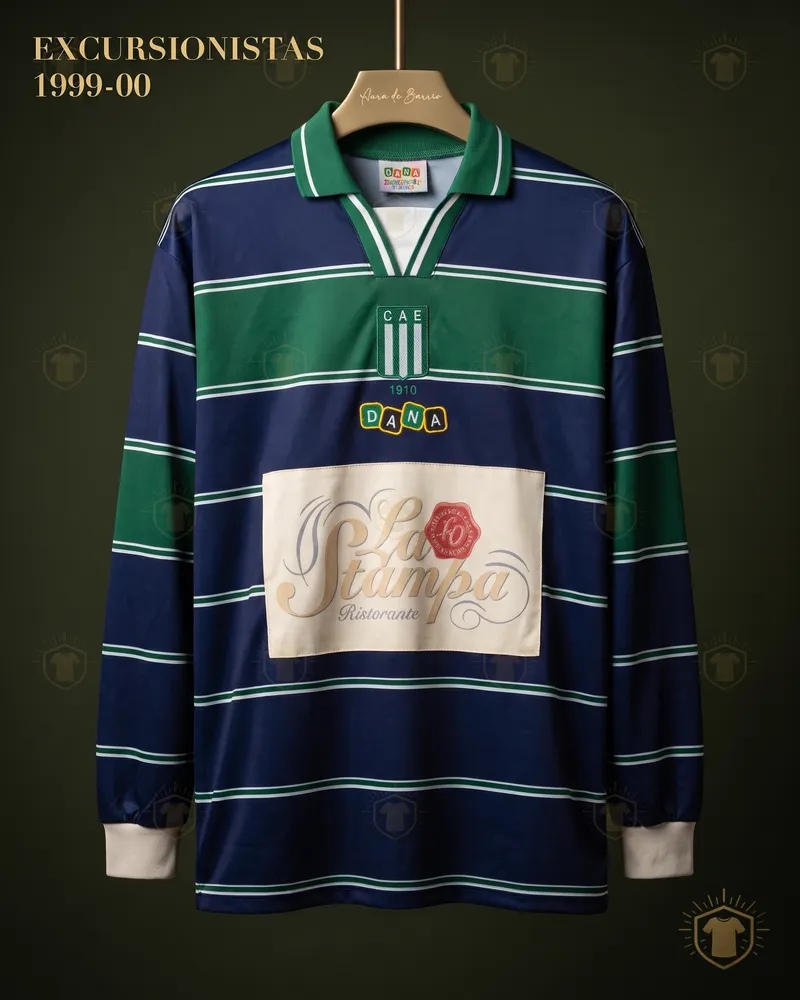 Camiseta visitante 1999–00 de Excursionistas (recreación)