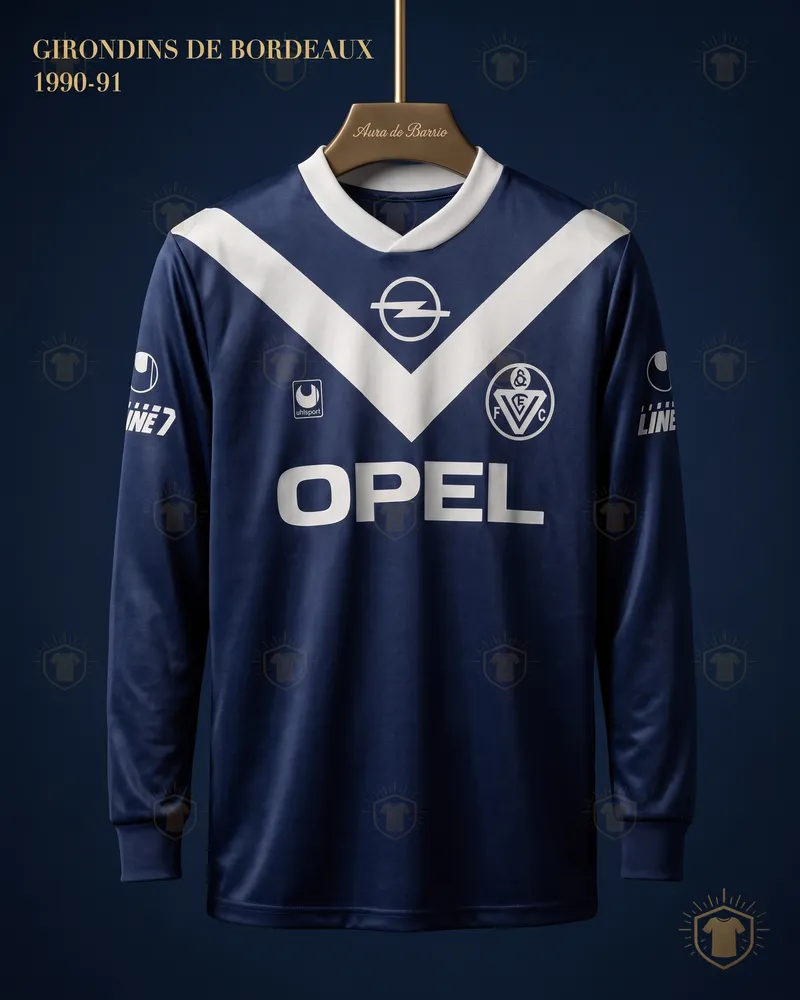 Camiseta local 1990–91 de Girondins de Bordeaux (recreación)