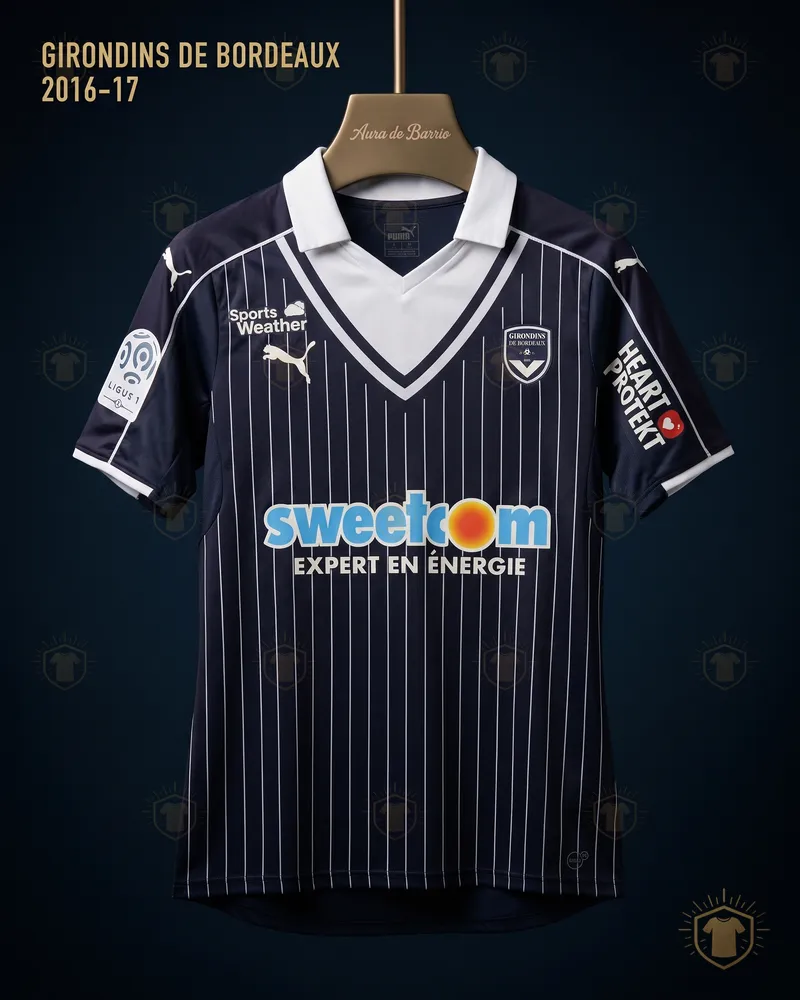 Camiseta local 2016–17 de Girondins de Bordeaux (recreación)