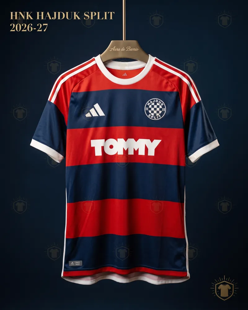 Camiseta visitante 2026–27 de HNK Hajduk Split (recreación)