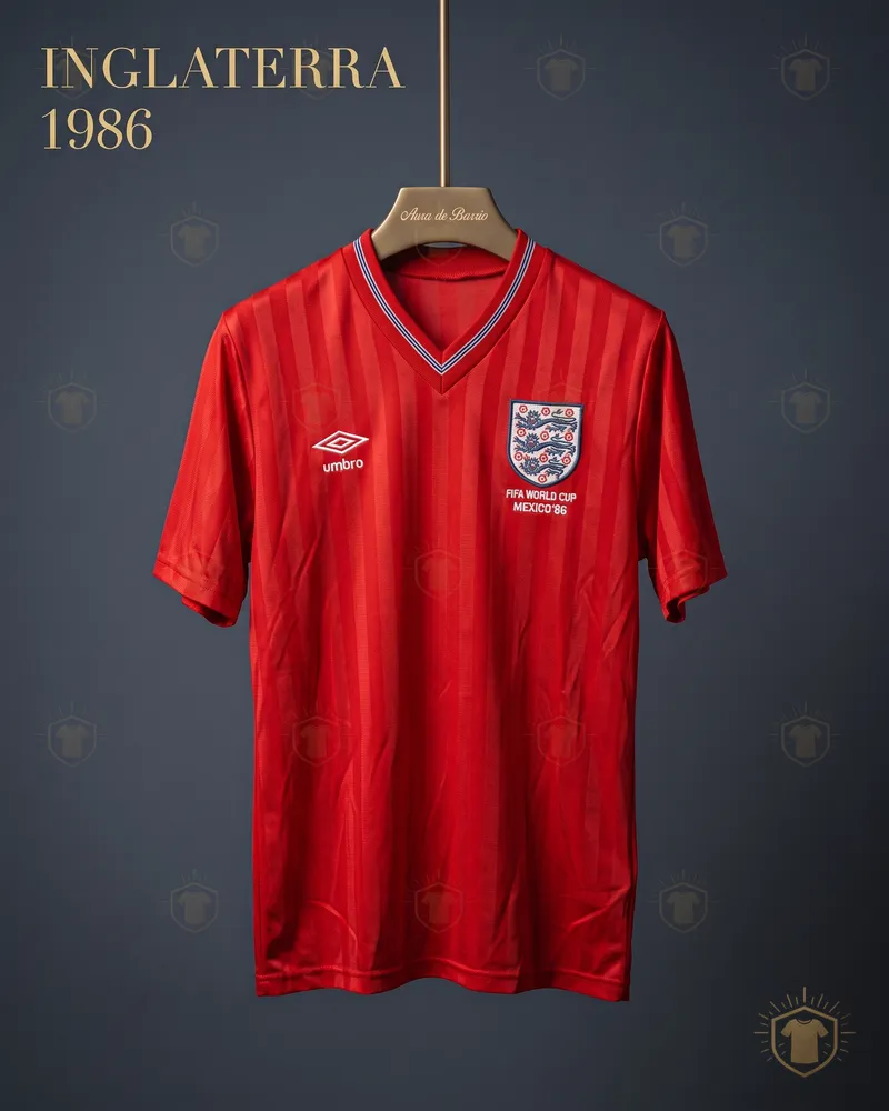 Camiseta visitante 1986 de Inglaterra (recreación)