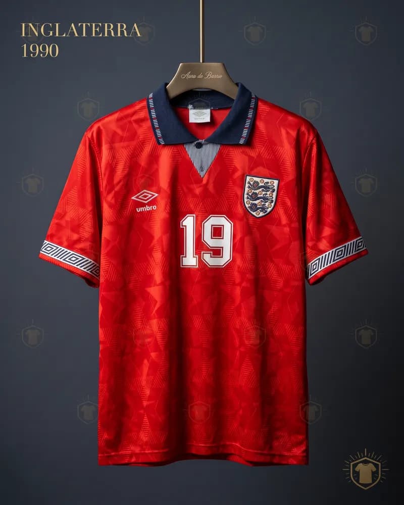 Camiseta visitante 1990 de Inglaterra (recreación)