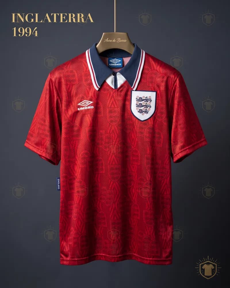 Camiseta visitante 1994 de Inglaterra (recreación)