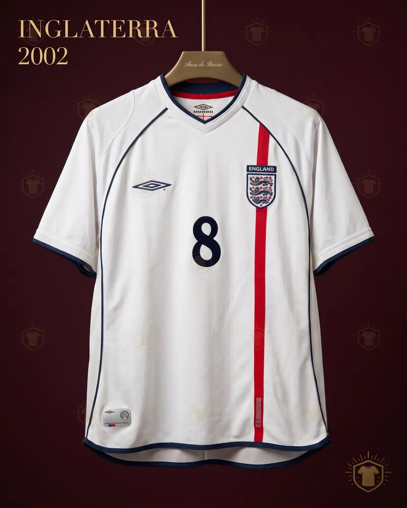 Camiseta local 2002 de Inglaterra (recreación)