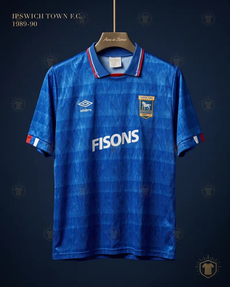 Camiseta local 1989–90 de Ipswich Town (recreación)