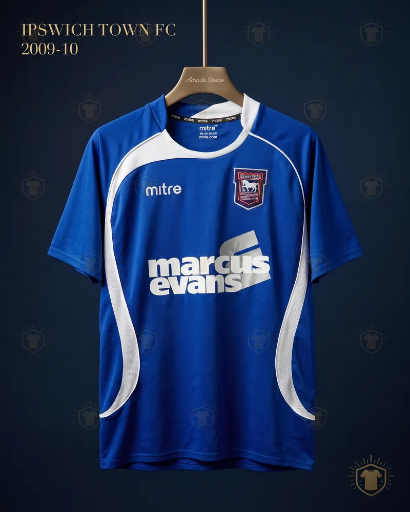 Camiseta local 2009–10 de Ipswich Town (recreación)