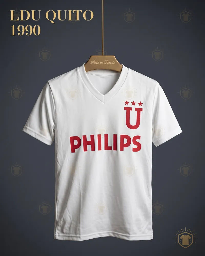 Camiseta local 1990 de Liga Deportiva Universitaria de Quito (recreación)