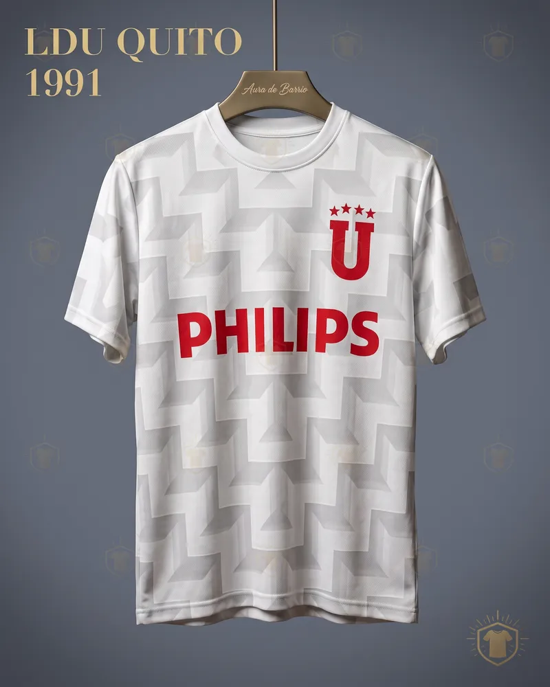 Camiseta local 1991 de Liga Deportiva Universitaria de Quito (recreación)