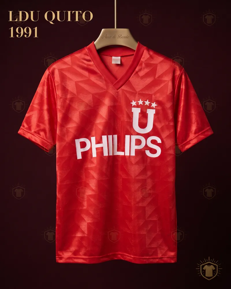 Camiseta visitante 1991 de Liga Deportiva Universitaria de Quito (recreación)