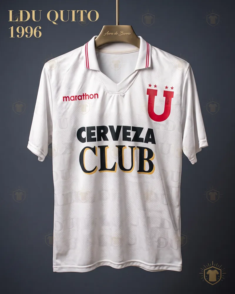Camiseta local 1996 de Liga Deportiva Universitaria de Quito (recreación)