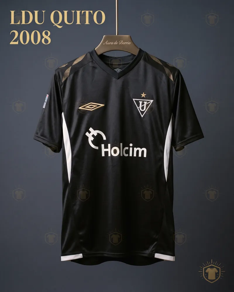 Camiseta visitante 2008 de Liga Deportiva Universitaria de Quito (recreación)
