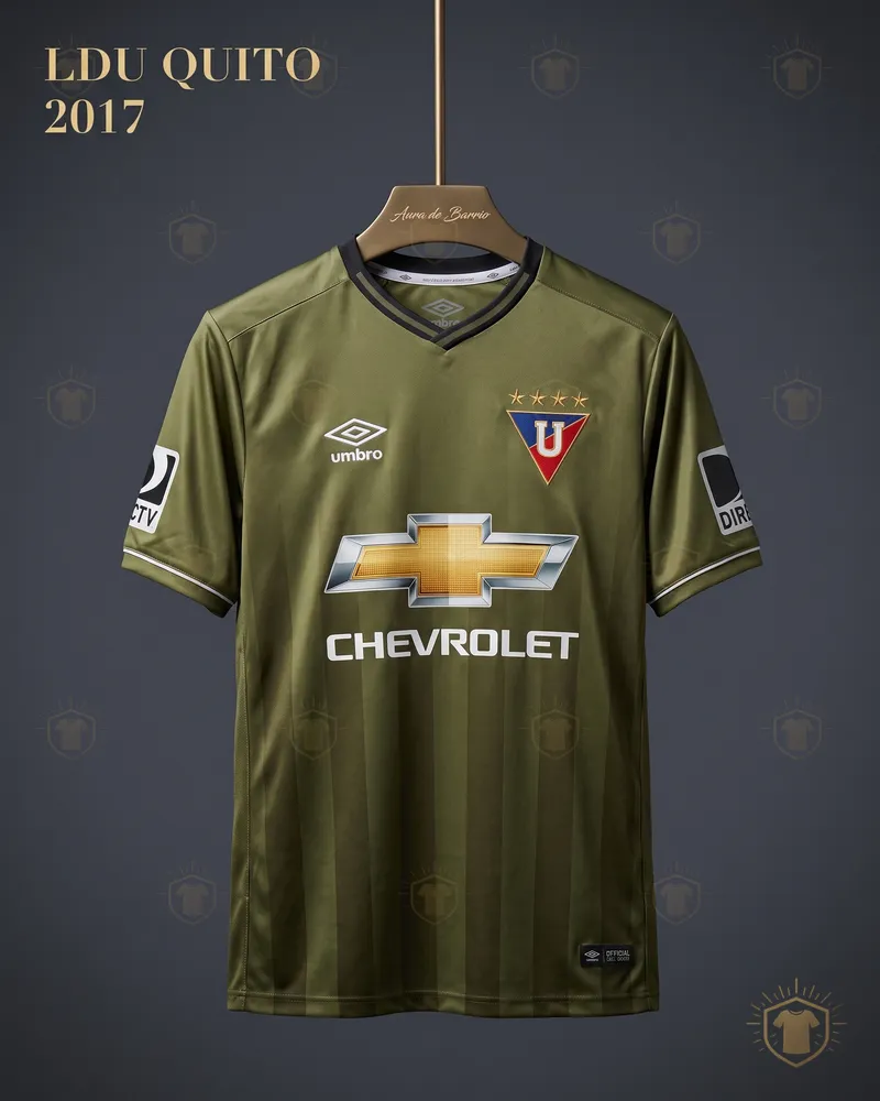 Camiseta visitante 2017 de Liga Deportiva Universitaria de Quito (recreación)