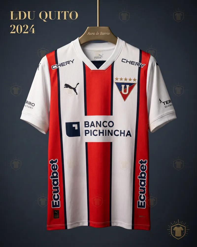 Camiseta local 2024 de Liga Deportiva Universitaria de Quito (recreación)