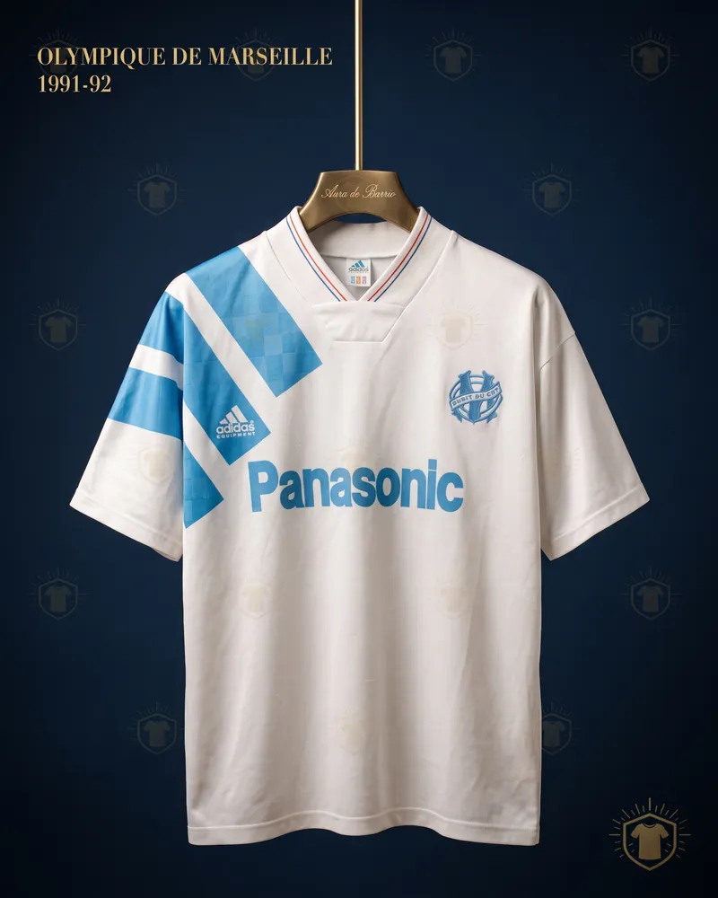 Camiseta local 1991–92 de O. de Marsella (recreación)