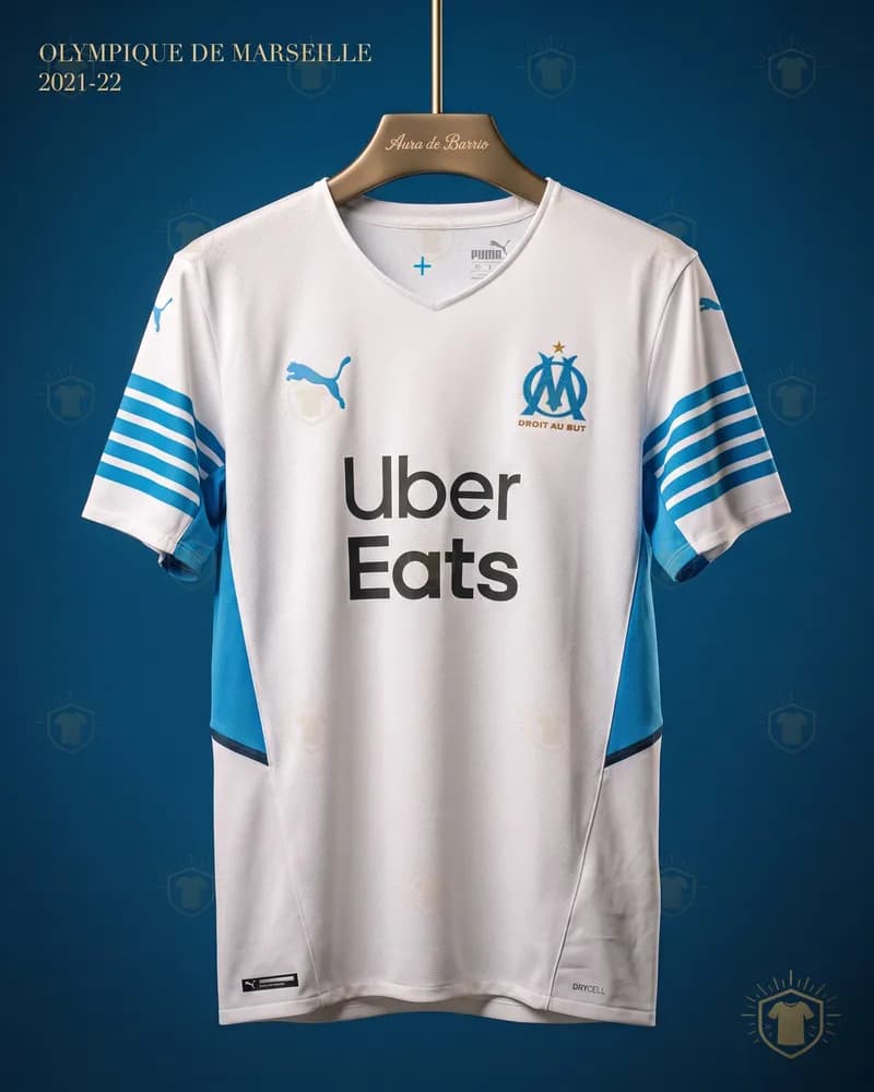 Camiseta local 2021–22 de O. de Marsella (recreación)