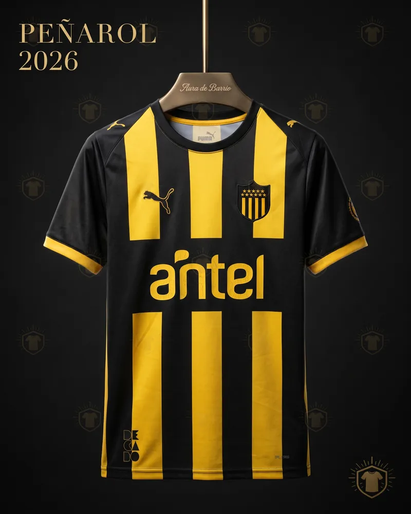 Camiseta local 2026 de Peñarol (recreación)