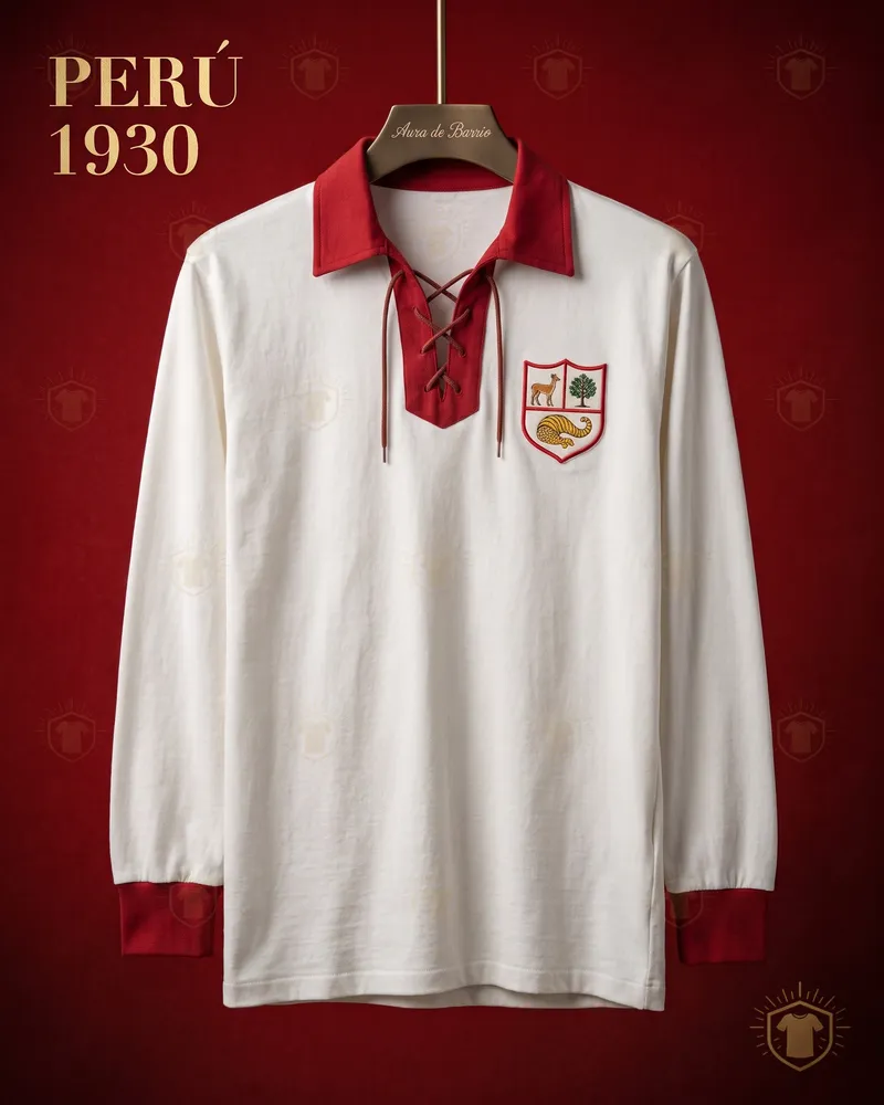 Camiseta local 1930 de Perú (recreación)